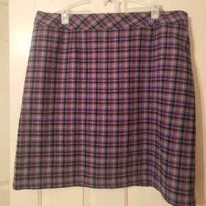 Talbots Plaid Wool Skirt